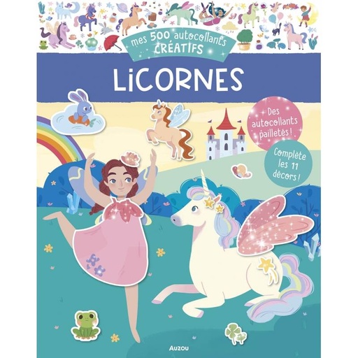 [AU_9137] Licornes Mes 500 autocollants créatifs