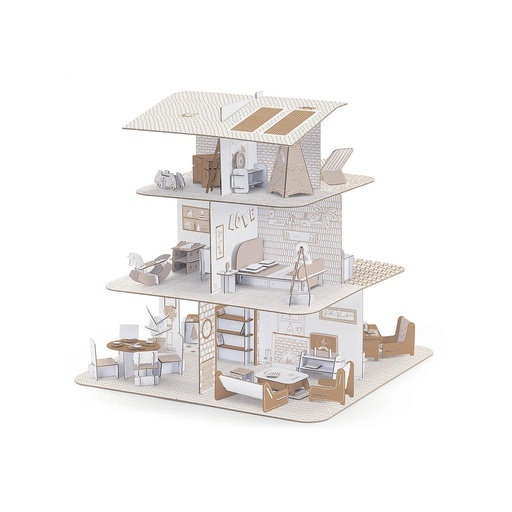 [DJ_0058] Maison de poupées à assembler et colorier - Djeco