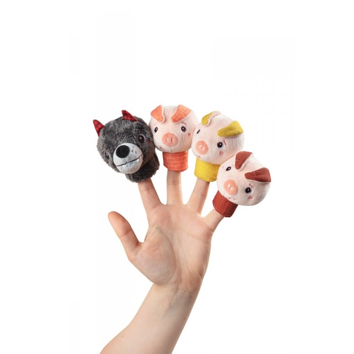[LI-4086] Marionnettes à doigts 3 Petits Cochons Lilliputiens