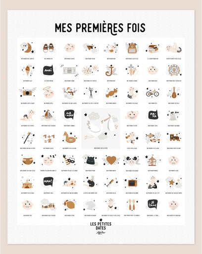 [LE_5001] Mes premières fois Peau Claire (Affiche 40x50 cm) - Les Petites Dates