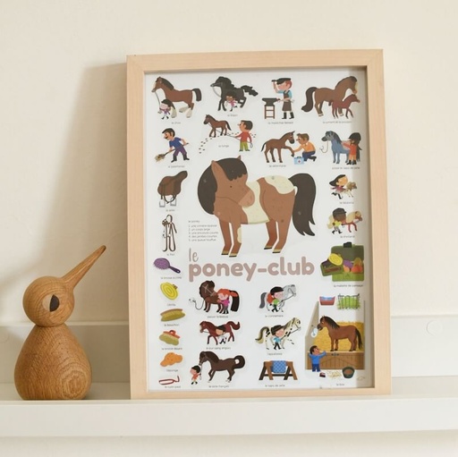 [PO_1248] Mini Poster + 27 Stickers Le Poney Club