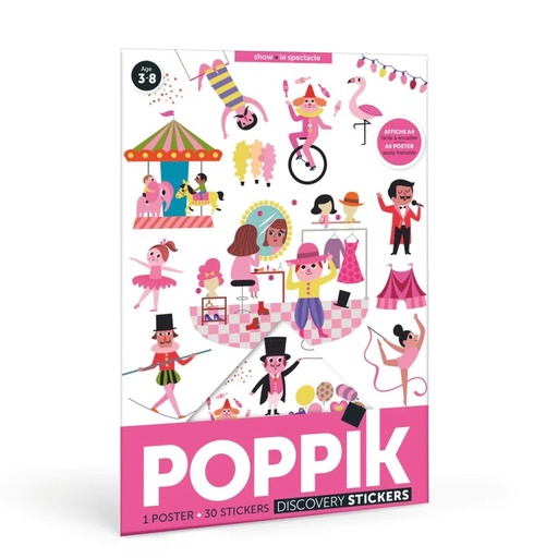 [PO_1576] MiniPoster à stickers Le spectacle Poppik