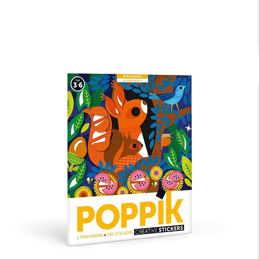 [PO_1446] My Sticker Panorama Baby Animals - Poppik