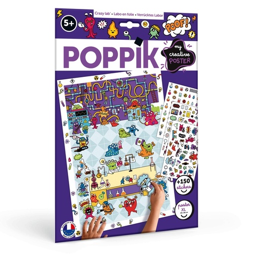 [PO_2078] Poster créatif + 150 stickers Petits monstres (5-10 ans)