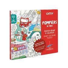[OM-0882] Poster géant à colorier Pompiers de Paris