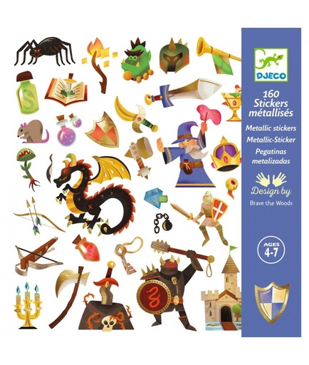 [DJ-2778] Stickers métallisés Médiéval Fantastique Djeco