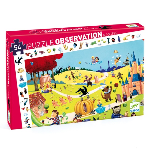 [DJ-5610] Puzzle Observation Les contes 54 pcs Djeco