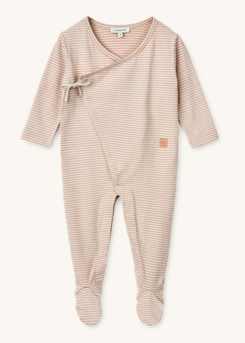 [LI-4265] Bolde Baby Stripe Jumpsuit Sandy Tuscany Rose Taille 56 Liewood