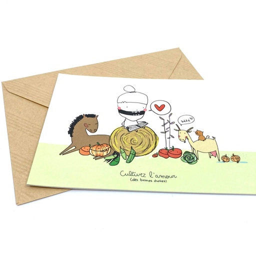 [EM_9975] Carte Cultivez l'amour Double
