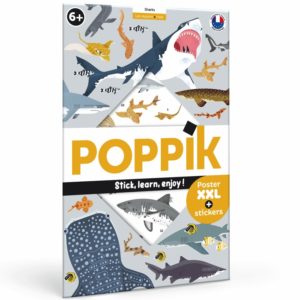 [PO-2368] Posters Requins 45 Stickers Repositionnables Poppik