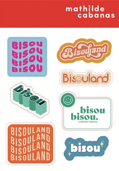 [STICK006] Planche Stickers Bisou Mathilde Cabanas