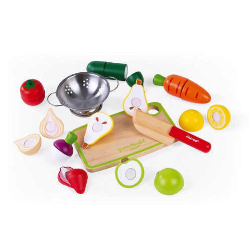 [JA-6070] Maxi Set Fruits et Légumes à découper Janod