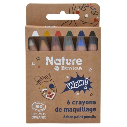 [GR-1709] 6 Crayons de maquillage Nature by Grim'tout