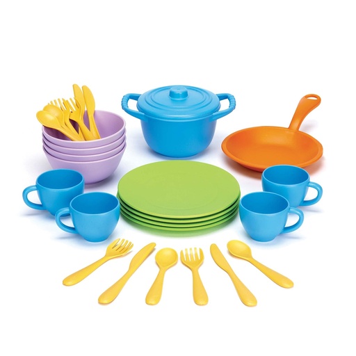 [GR-4263] Cookware and Dining Set GreenToys