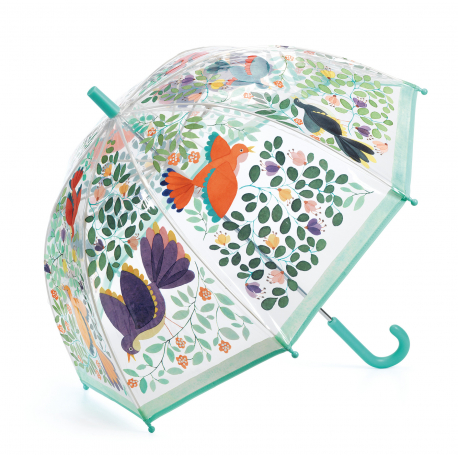 [DJ-8041] Parapluie Moyen Fleurs & Oiseaux Djeco