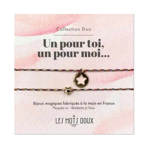 [BR-DUO-0002] Bracelet Duo étoile Les mots doux