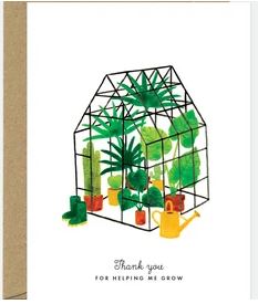 Carte Thanks mini greenhouse All the ways to say