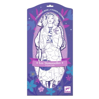 [DJ-5465] 4 coloriages mode - Les Demoiselles Zaho et ses amies Djeco