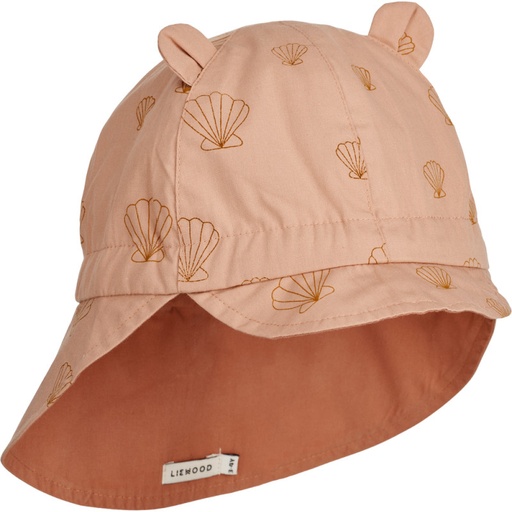 [LI-3493] Gorm Reversible Sun Hat Pale tuscany/Sea Shell  0-3 mois Liewood