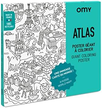 [OM-7304] Poster géant à colorier Atlas Omy
