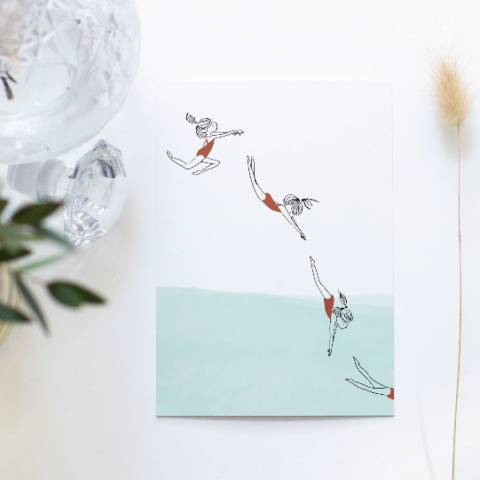 [PLONGEUSE_A5] Affiche Plongeuse À La Mer A5 My Lovely Thing