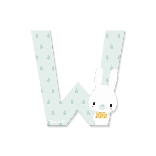 [JA-1878] Lettre en bois W Pure Janod