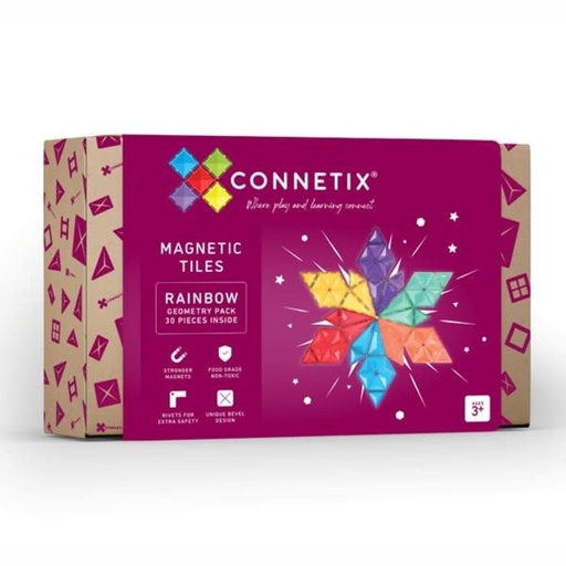[CO-3187] Connetix Rainbow Geometry pack 30 pcs 