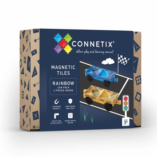 [CO-3163] Connetix Rainbow Car Pack 2 pcs