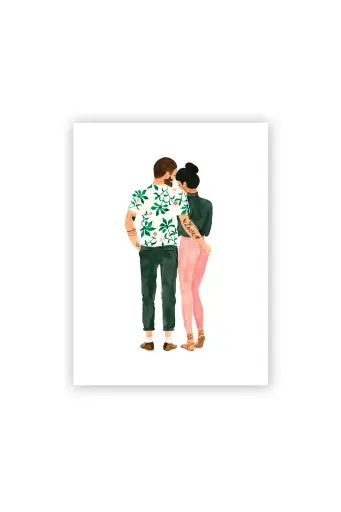 Affiche Hipster Lovers 18x24cm All the ways to say 