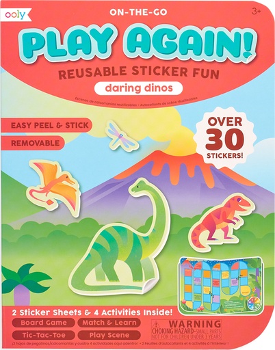 [OO-5602] Stickers réutilisables On the go Daring Dinos