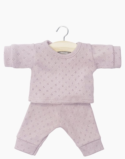 [MI-9983] Pyjama Morgan en pointillé rose orchidée - Babies Minikane