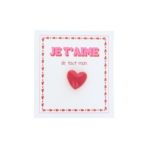 [LE-8977] Pin's Je t'aime de tout mon coeur 
