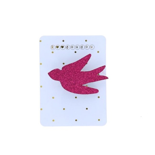 [LE-0513] Broche oiseau rose