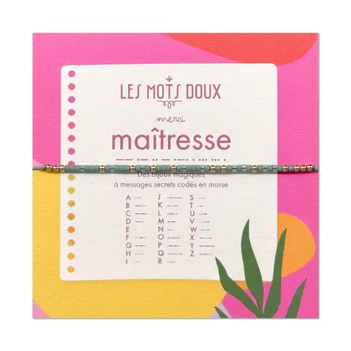 [BR-MOR-0002] Bracelet morse Maitresse Les mots doux  
