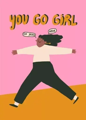 [PK-34] Carte postale You Go Girl Slinga Illustration