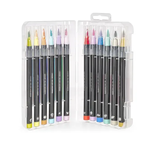 [LE-0423] Set de 12 Feutres pinceaux pastels - Legami 