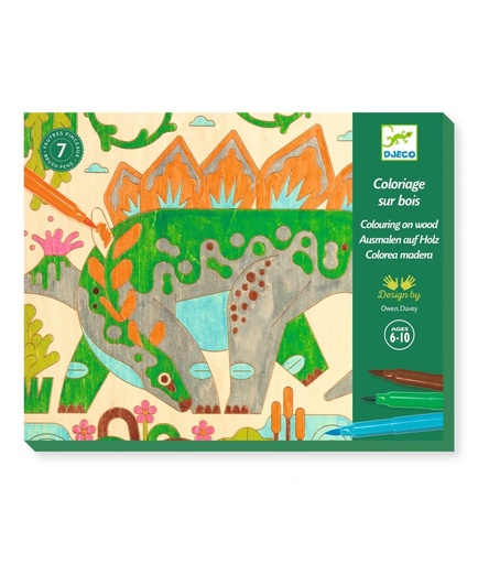 [DJ-7392] Coloriage sur bois Dino World