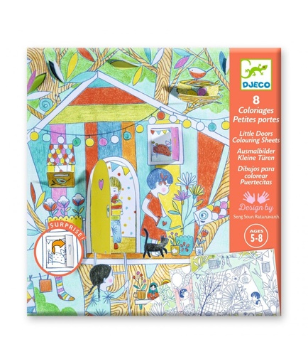 [DJ-6837] Coloriage Petites portes - Les cabanes de Nina