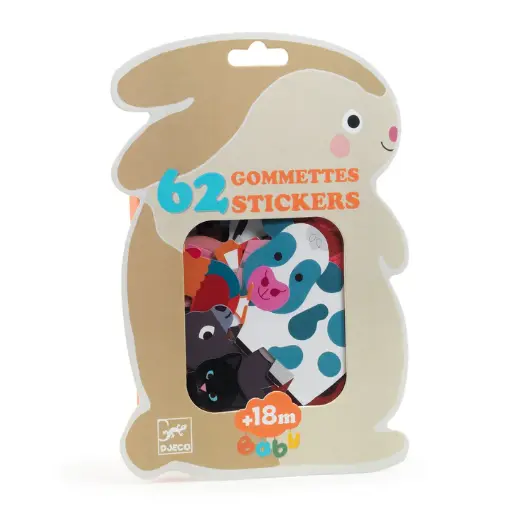[DJ-0551] Grosses gommettes Animaux de la ferme Djeco