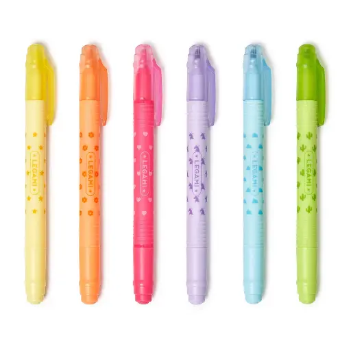 [LE-1872] Set de 6 Surligneurs Effaçables - Legami 