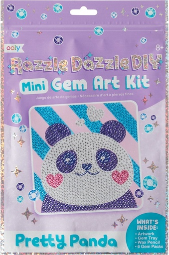 [OO-8696] Razzle Dazzle DIY Mini Gem Art Kit - Pretty Panda - Ooly