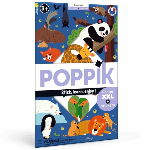 [PO-2696] Poster à stickers Bonne Nuit Poppik 