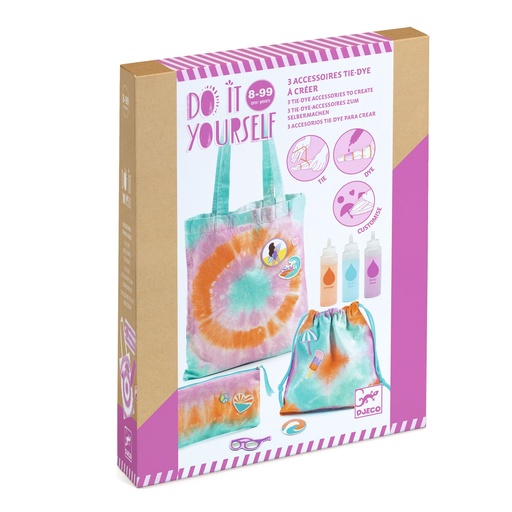 [DJ-9427] 3 accessoires Tie-Die à créer Sunshine camp
