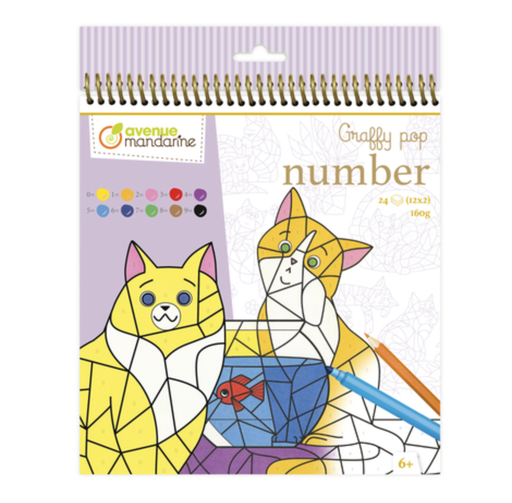 [AV-1561] Coloriage au numéro Chats Avenue Mandarine