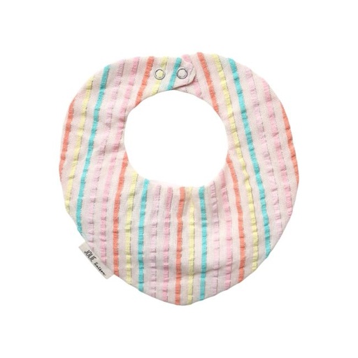 [LE-5037] Bavoir Bandana Rayé Miaou