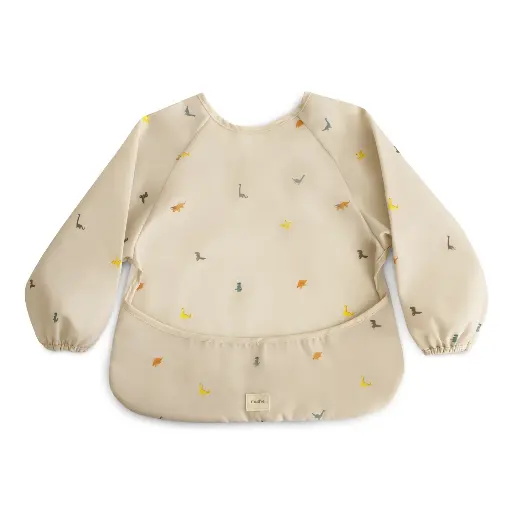 [MU-0487] Bavoir longues manches Dinos Mushie