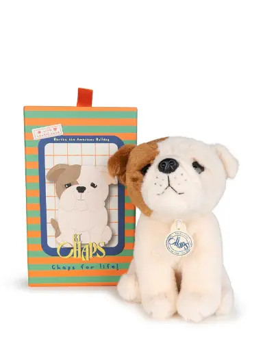 [BO-4990] B.T. Chaps Bertha the American Bulldog floppy in giftbox 