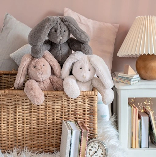 [MO-0324] Petit Lapin gris Arthur et Louison Moulin Roty 