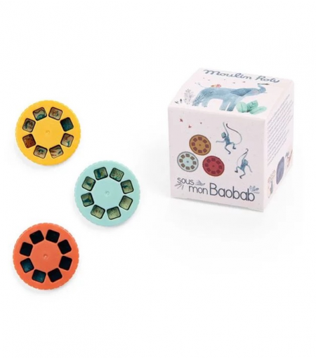 [MO-3636] Boite de 3 disques Lampe à histoires Sous mon baobab