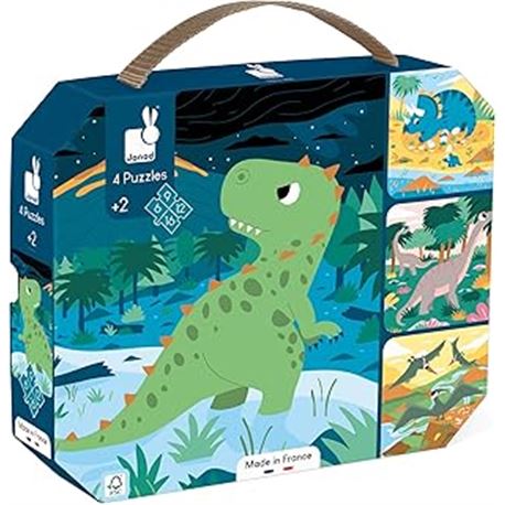 [JA-5411] 4 puzzles évolutifs Dinosaures (6-9-12-16 pcs)